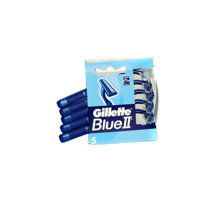 Set 5 aparate de ras clasice, Gillette, Albastru