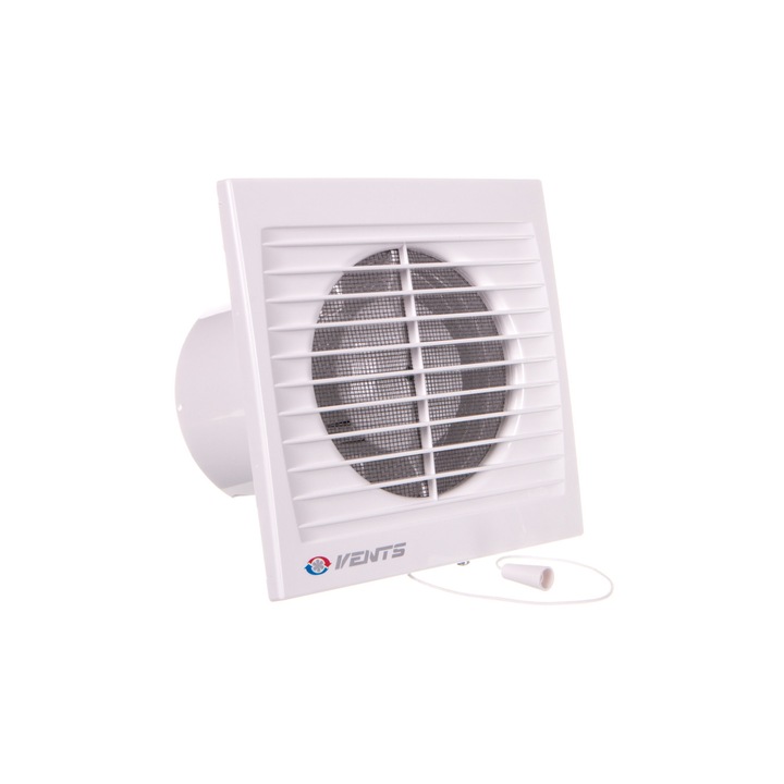 Ventilator de aerisire pentru baie cu comutator, Vents, 230 V, Alb