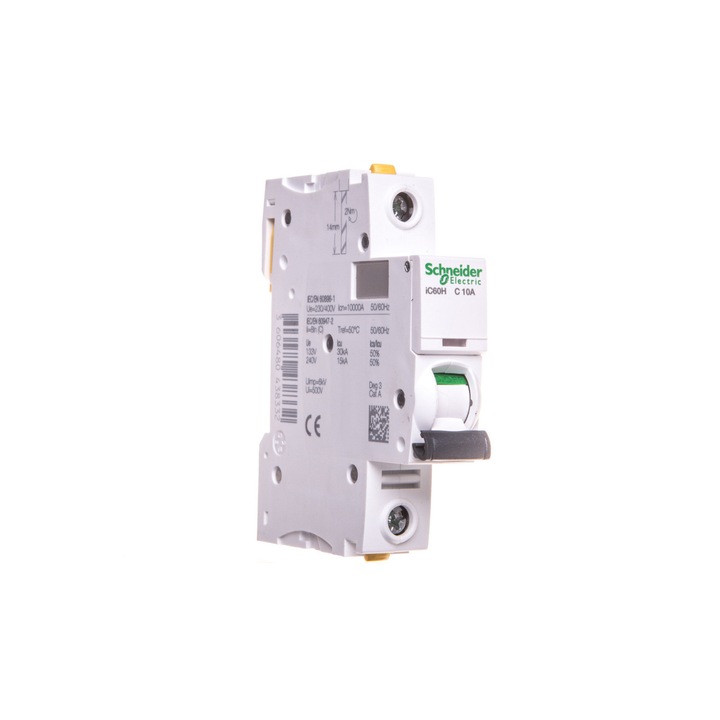 Siguranta electrica, Schneider Electric, 1P, 10 A, IP20, alb