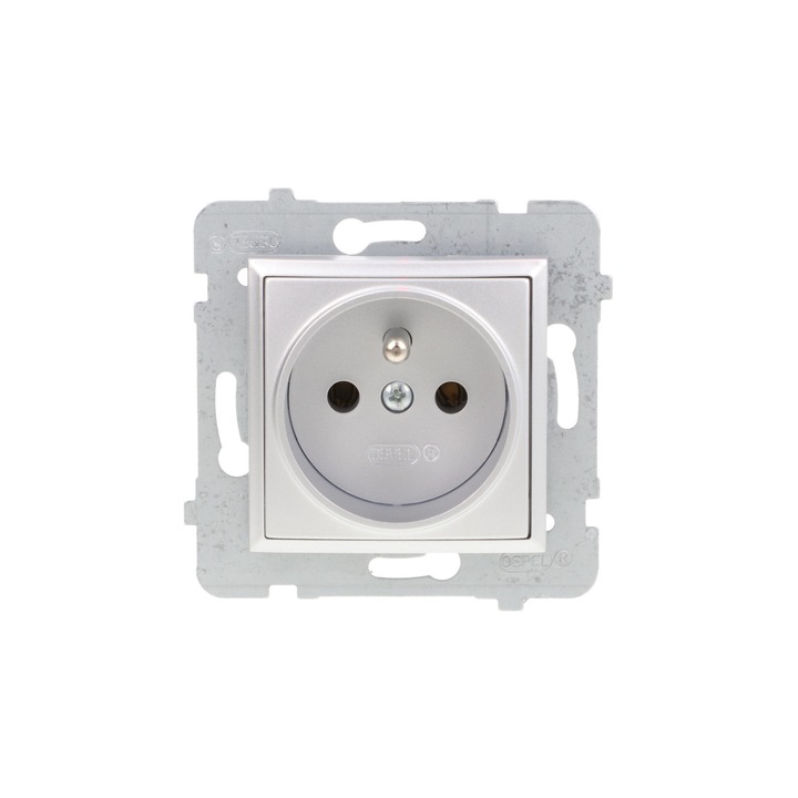 Priza simpla, Ospel, Argintiu, GP-1UZ