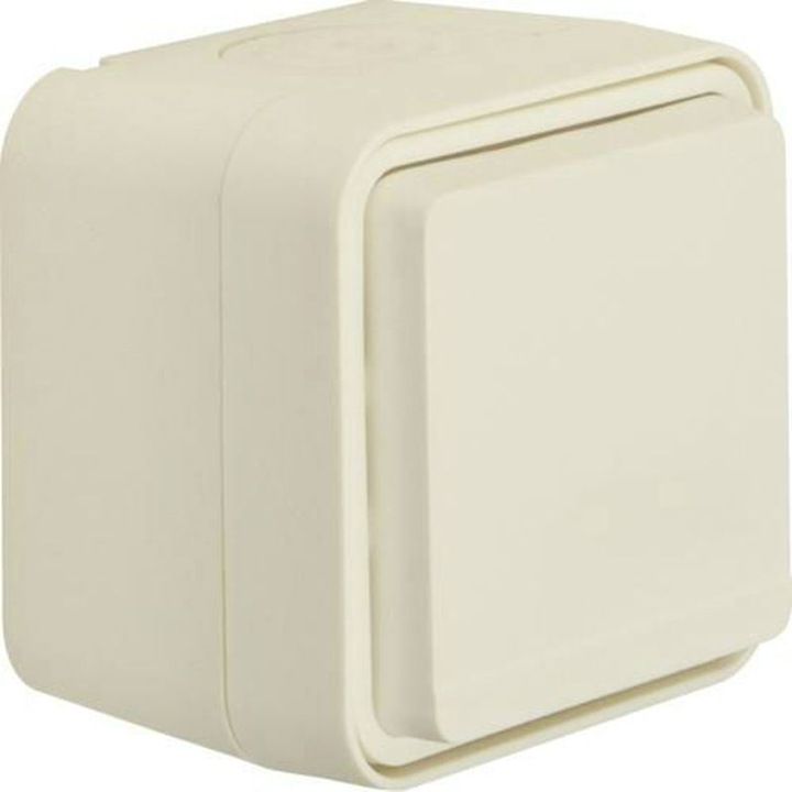 Priza simpla completa, Hager, IP55, Gri