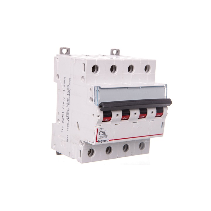 Siguranta automata, Legrand, 4P, 50A, 6kA, 400V, Multicolor