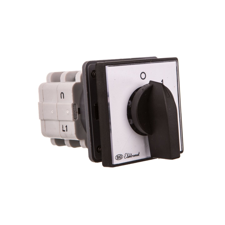 Intrerupator sigurata electrica, Elektromet, Plastic, 25A, Alb/Negru