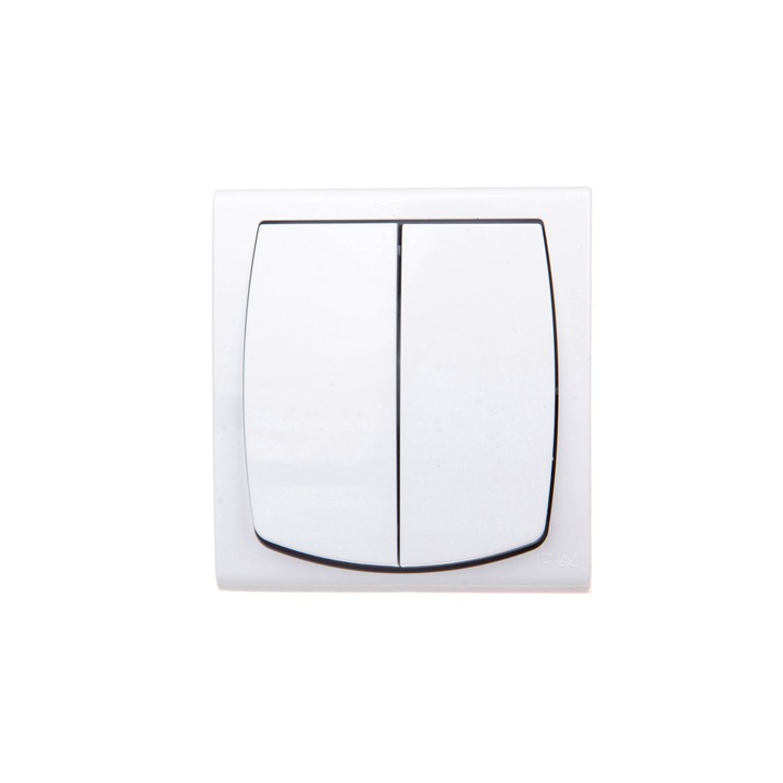 Intrerupator dublu, OSPEL, alb, 16A