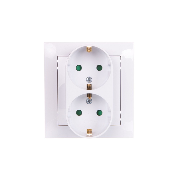 Priza dubla, OSPEL, Alb, 16A