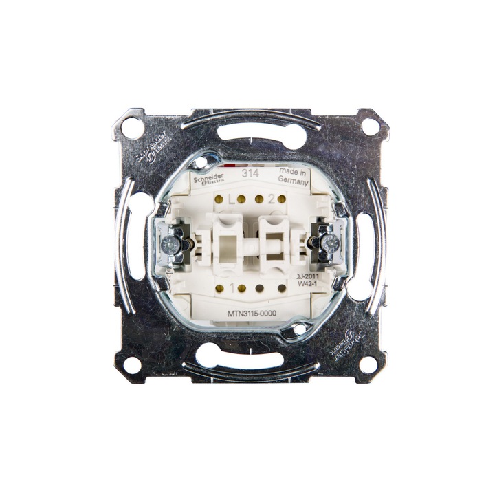 Intrerupator 10A, 250V, IP20, 2-circuit, montaj sub tencuiala, mecanism inclus