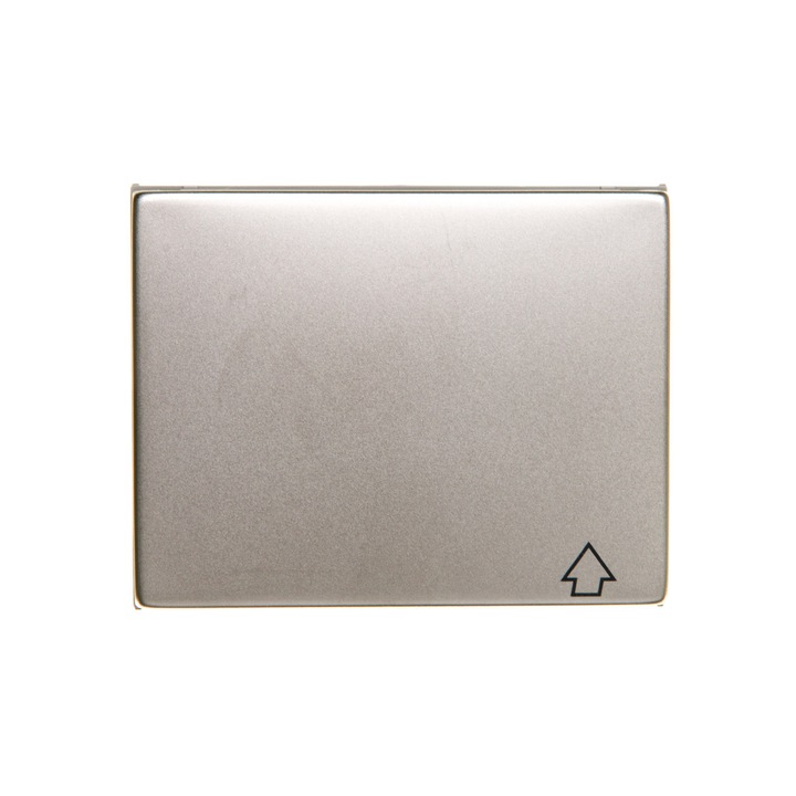 Placa frontala pentru priza, Hager, Inox, Argintiu