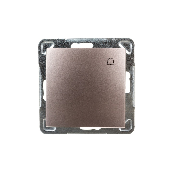 Csengőkapcsoló, Ospel, Műanyag, 10AX/250V/2200W/IP-20, Sötétszürke