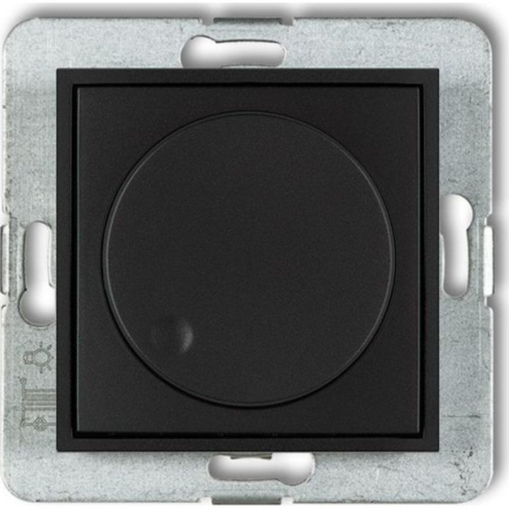 Variator electronic de intensitate rotativ pentru lampi cu LED, Karlik, Negru