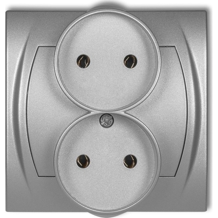 Priza dubla, Karlik, fara impamantare, argintiu