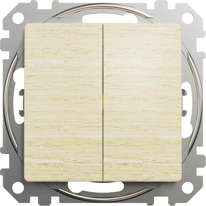 Intrerupator dublu, Schneider Electric, Bej