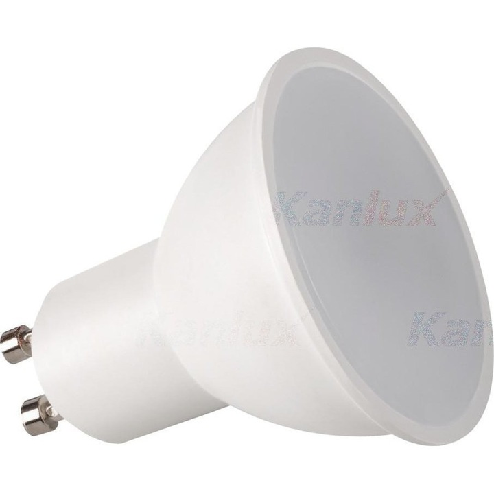 LED крушка, Kanlux, GU10, 4W, 380lm, 3000K, клас G, бяла