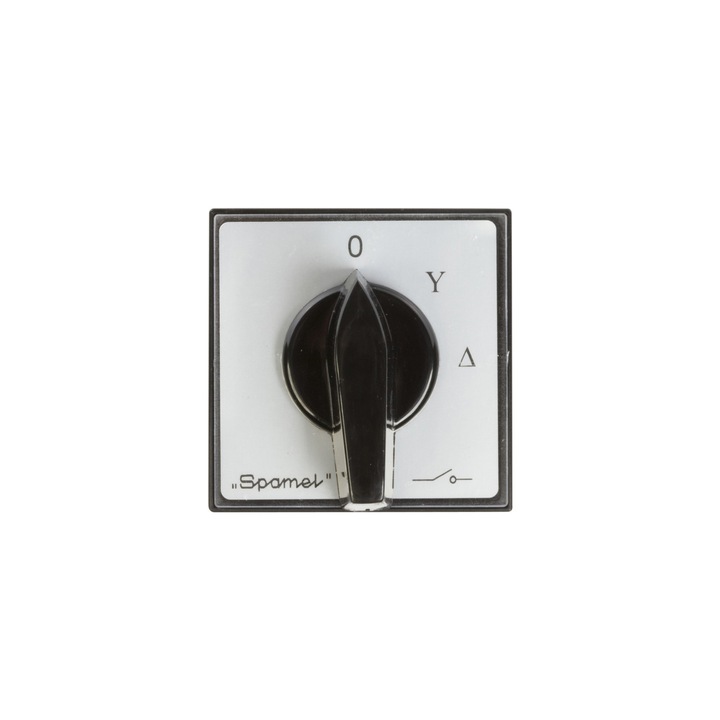 Comutator de pornire trifazat 0-Y-aˆ, Spamel, 40A, montat pe desktop