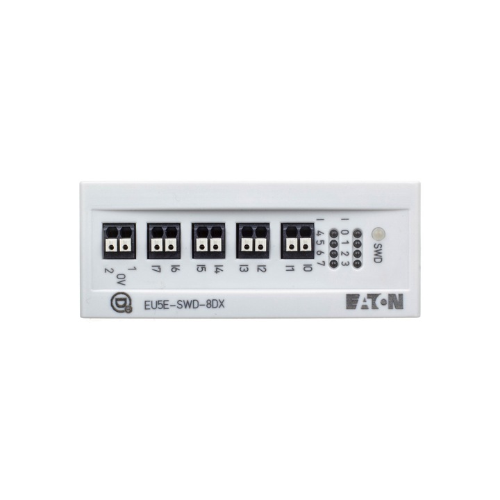 Modul de control, Eaton, SmartWire-DT EU5E-SWD-8DX, 8 intrari, 24V DC, 90x97x30mm, Alb