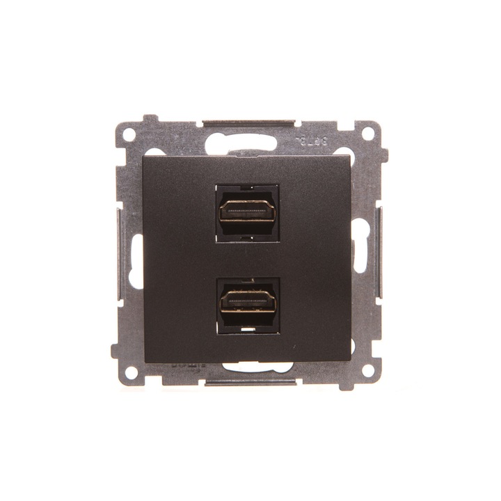 Priza HDMI, Kontakt-Simon, dubla, gri antracit