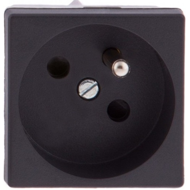 Priza simpla, Kontakt-Simon K45, 16A, IP20, Gri