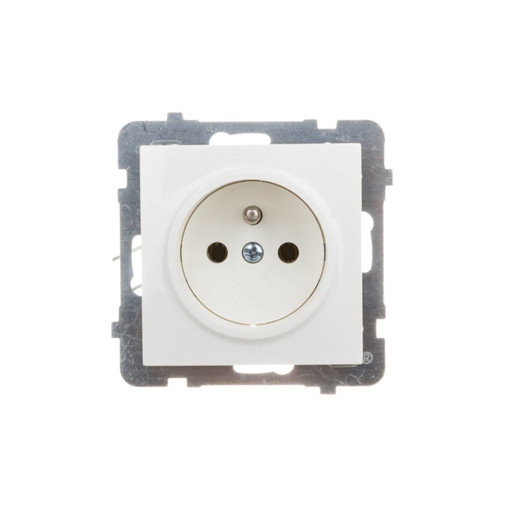 839619 Priza simpla Ospel AS cu impamantare ecru (GP-1GZ/m/27)