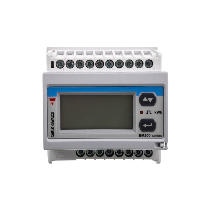 Contor de energie, Carlo Gavazzi, Trifazat, 4 module, Alb