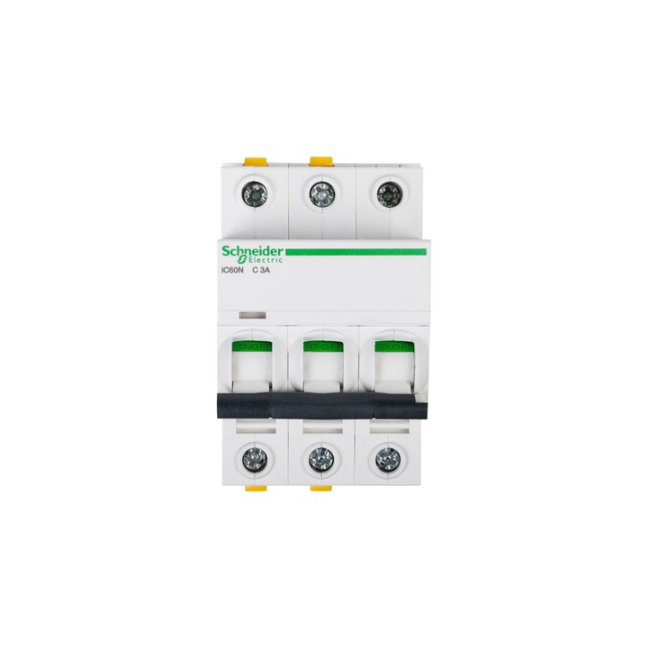 Siguranta electrica, Schneider Electric, 3 poli, 3A, IP20, Alb