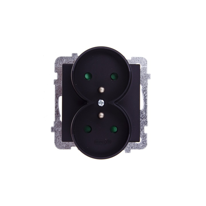 Priza dubla, OSPEL, Alb/Negru