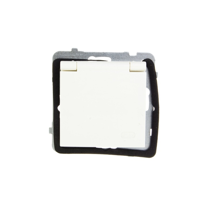 Priza rezistenta la stropire cu impamantare, Ospel, IP-44, Ecru