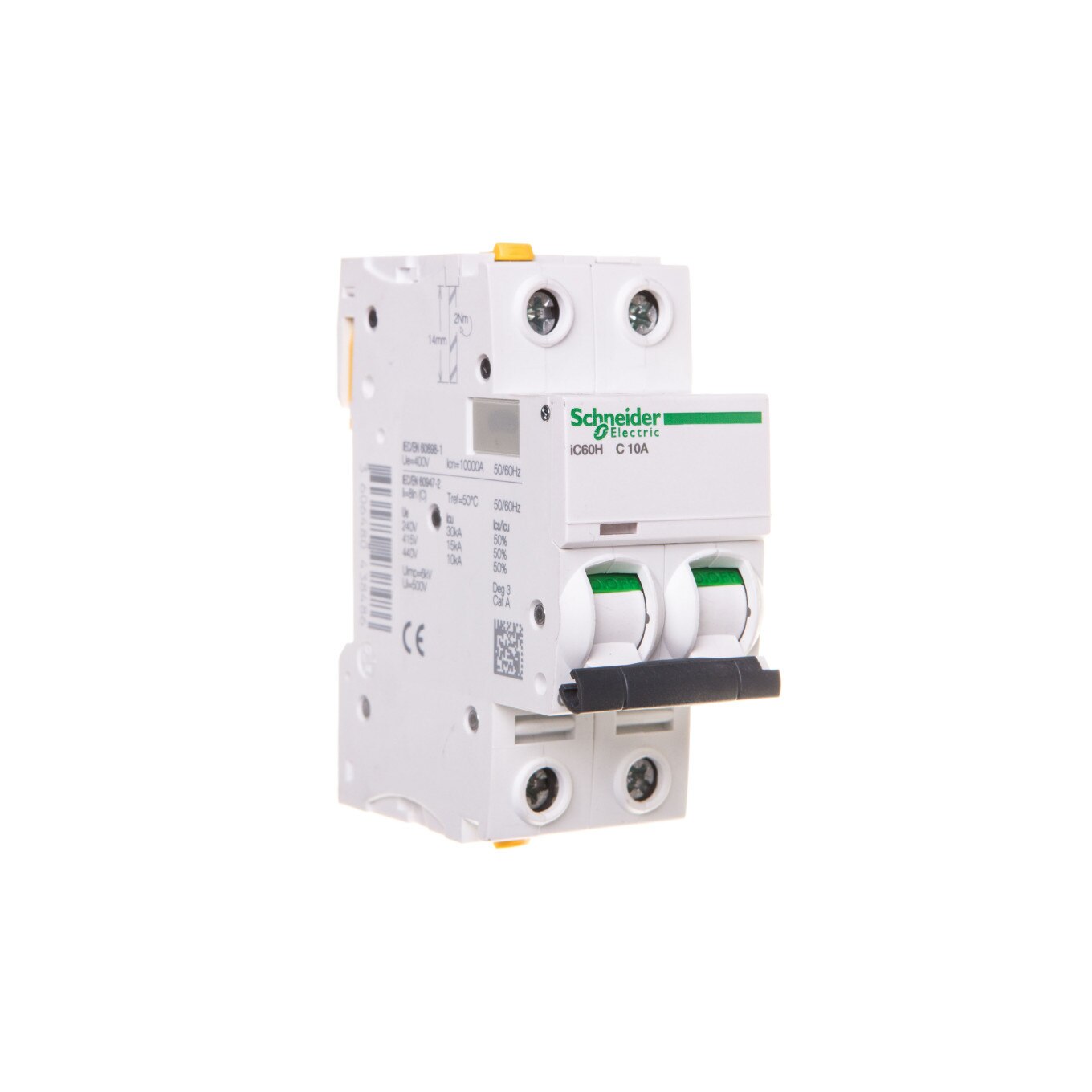 Schneider Electric - Acti9, IC60N Disjoncteur 4P 50A Courbe C - Réf : A9F74450