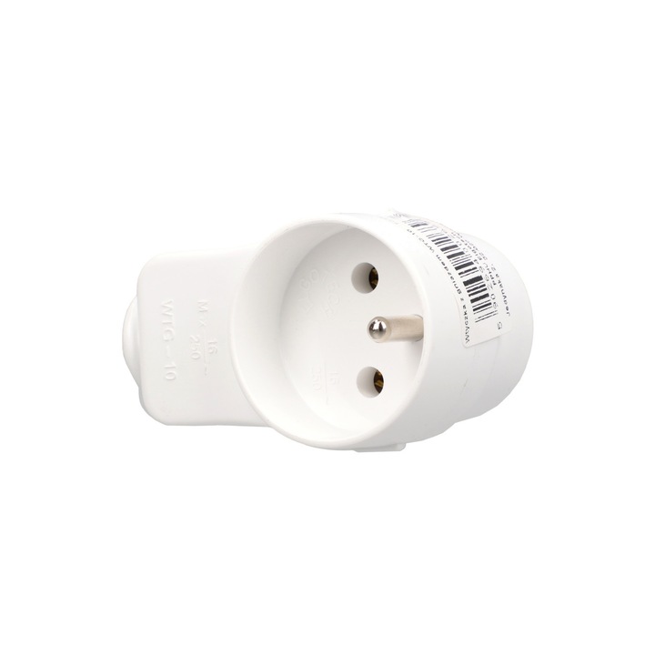 Dugó aljzattal, Elgotech, Műanyag, IP20, 3680W, 16A, Fehér