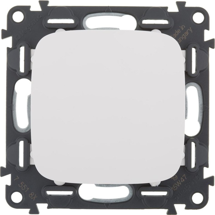 Intrerupator cap scara, Legrand, Alb/Negru