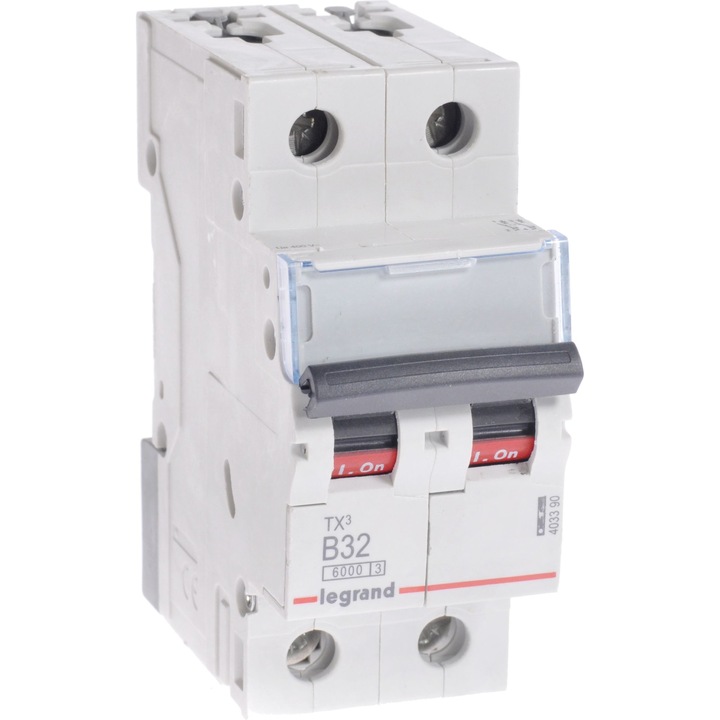 Siguranta automata, Legrand, 2P, 32A, 6kA, 230/400V, Alb