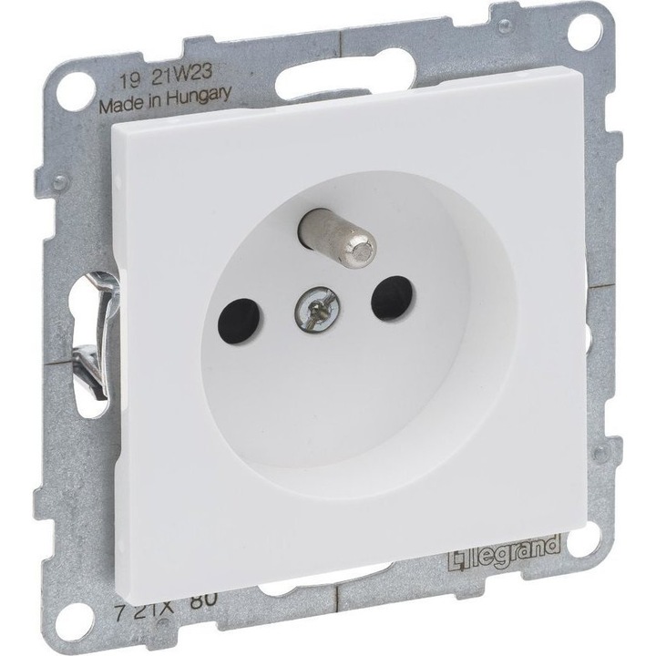 Priza simpla, Legrand, 16 A, 250 V, Alb