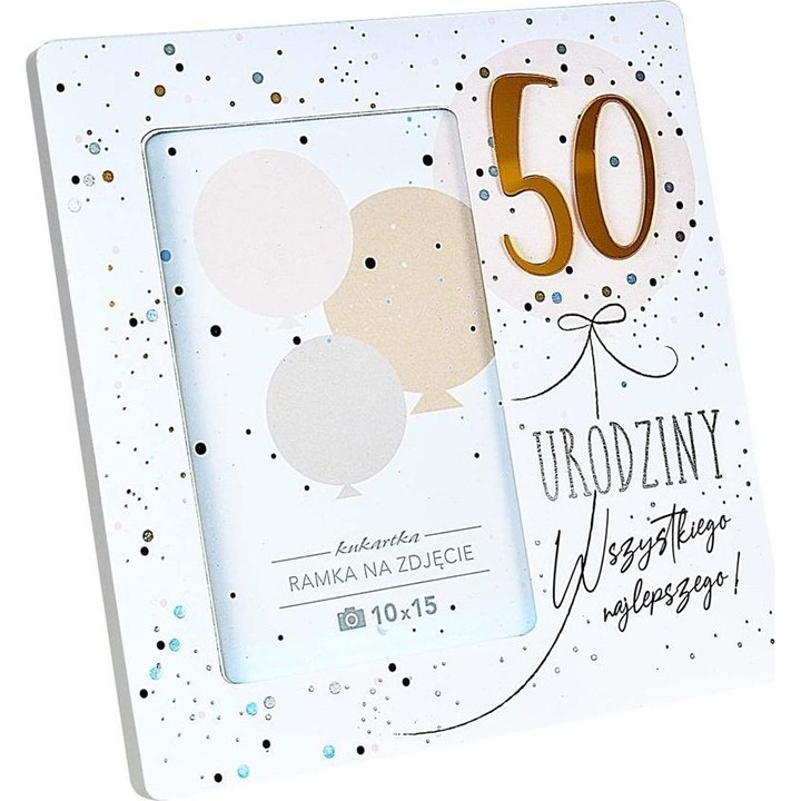 Rama foto KUKARTKA Moments, alb, 19x19cm, pentru fotografie 5x15cm, stil scandinav