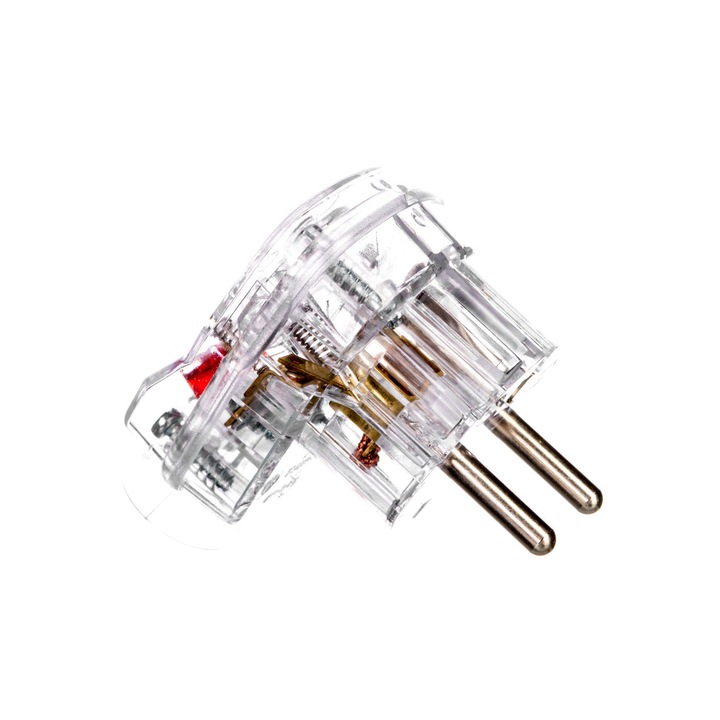 Fisa unghiulara detasabila, Elektro-Plast, Cu Indicator, 16A, Transparent