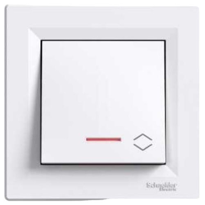 Intrerupator scara, Schneider Electric, Termoplastic, 10 A, Alb