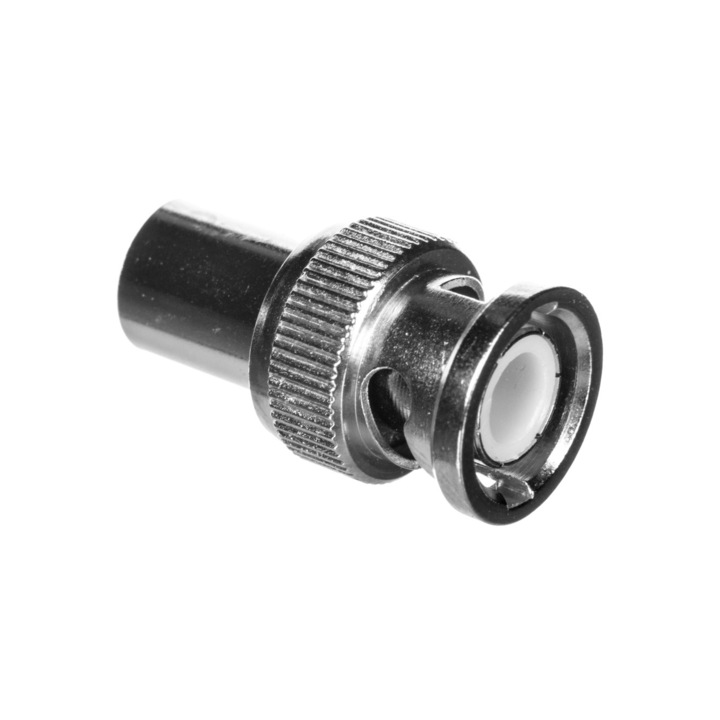 Mufa coaxiala BNC RG6, Optiva, 75 Ohm9, 27x13.9 mm, Argintiu