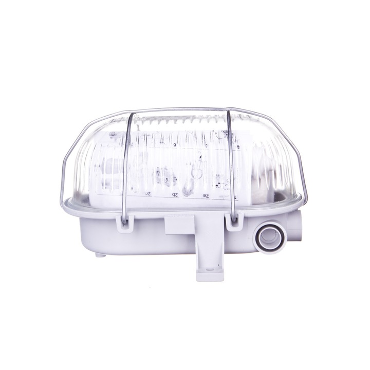 Плафон, Lena Lighting, Пластмаса, 60W, E27, IP44, Бял