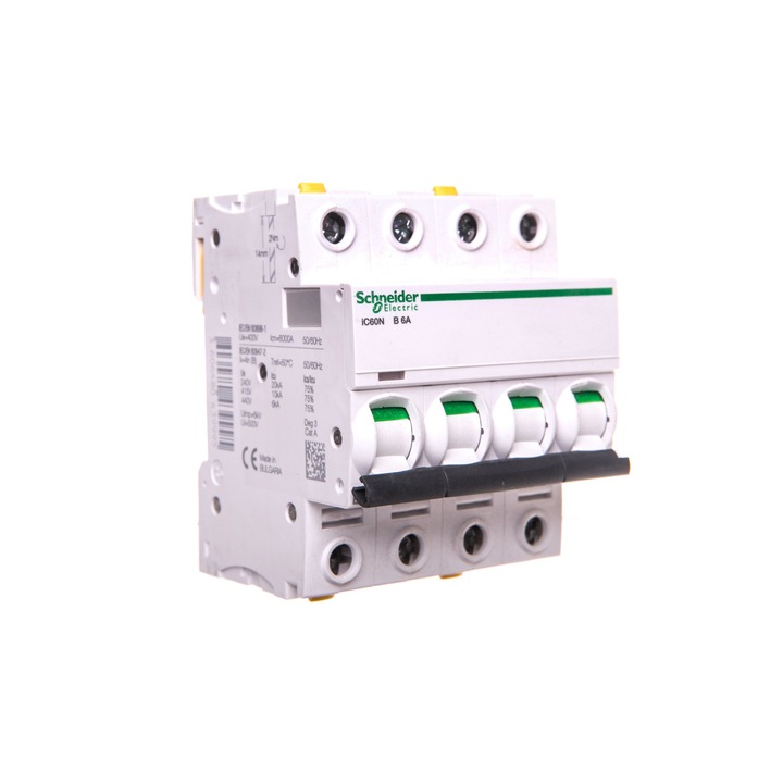 Intrerupator, Schneider Electric, IC60N, 4P, 6A, Alb - eMAG.ro