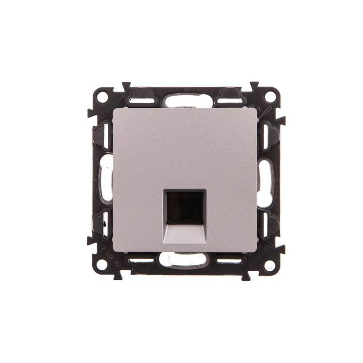 Priza computer RJ45, Legrand, UTP, Aluminiu