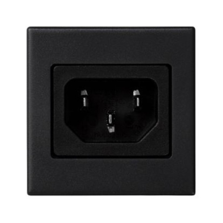 Placa de conectare, Kontakt-Simon, 250V, 45mm, Negru