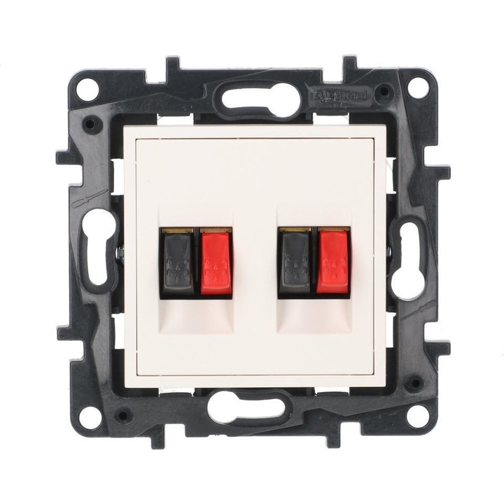 Priza dubla difuzor, Legrand, Plastic, Alb