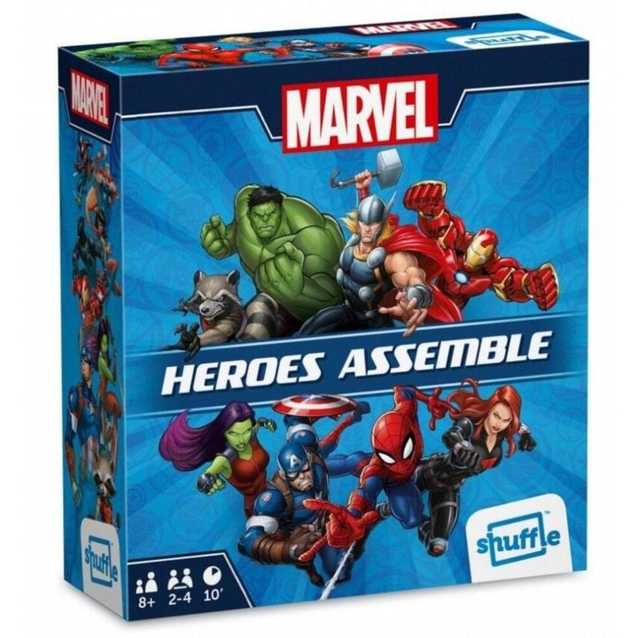 Joc Shuffle, Marvel Heroes Assemble, 8 ani+, Multicolor