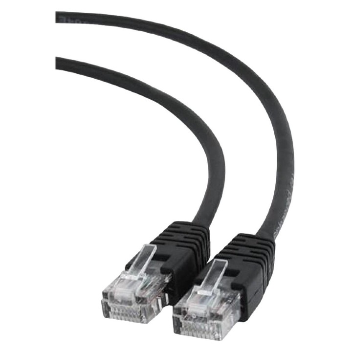 Cablu de retea, Gembird, Cat 5e, UTP, RJ-45, negru, 7.5 m