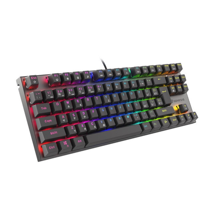 Клавиатура за игри, GENESIS, RGB, Черен