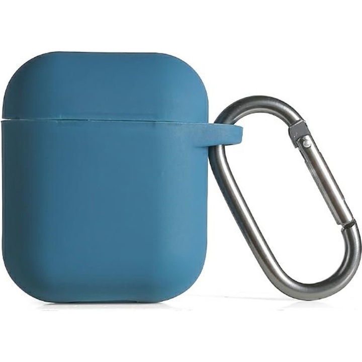 Husa din silicon Air Pods 1/2, Beline, Albastru