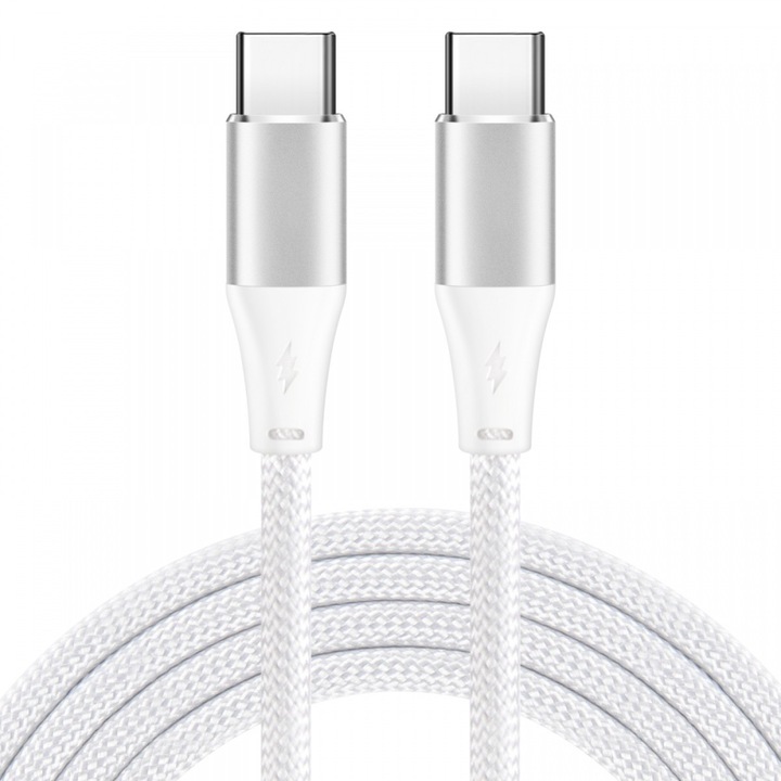 Adatkábel, iBOX, USB-C, 1 m, Fehér