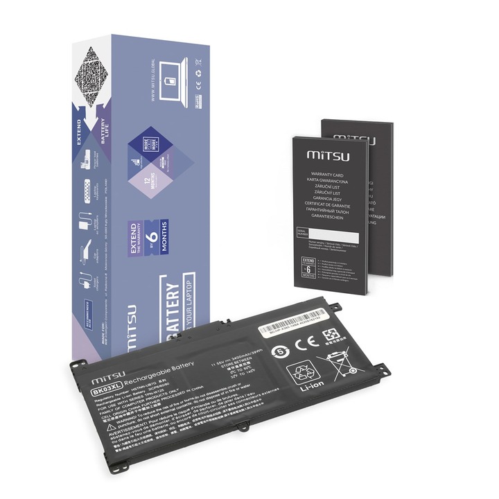 HP Pavilion X360 14-BA, Mitsu akkumulátor, 3400 mAh, 11,55 V