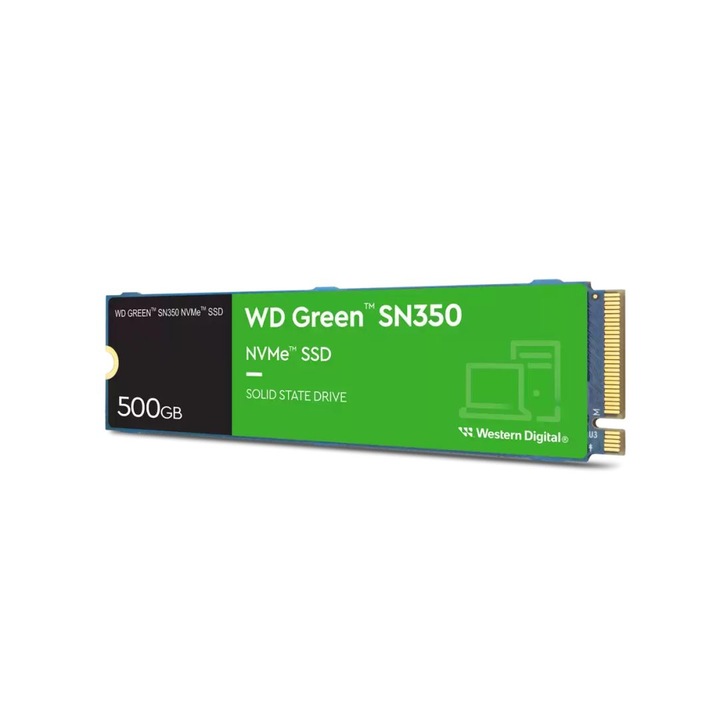 Western Digital 500GB M.2 2280 NVMe SN350 Green, 224685, Winchester SSD