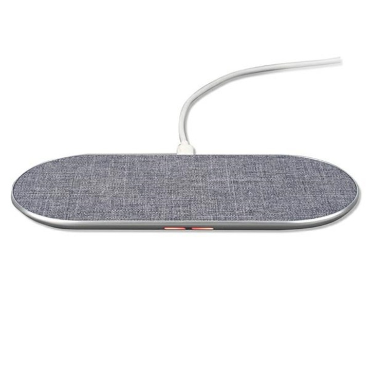 Incarcator wireless, 4smarts, VoltBeam, 2x15W, 197x90x11mm, argintiu