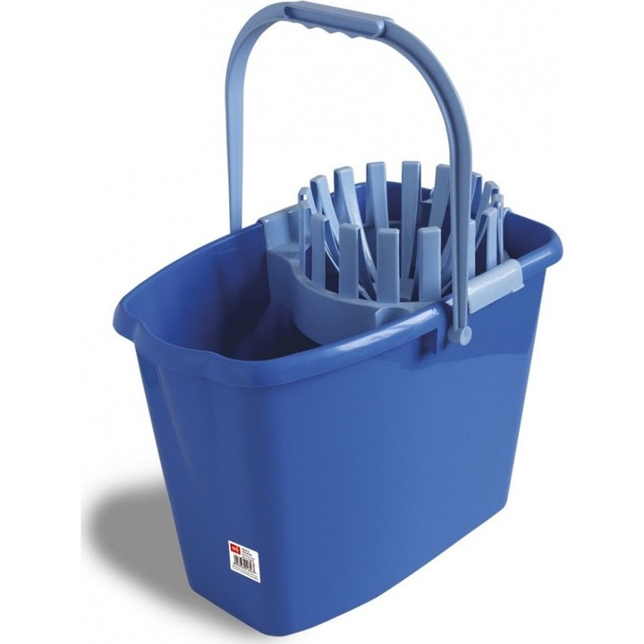 Galeata cu storcator pentru mop, Anna Zaradna, Plastic, 10 L, Albastru