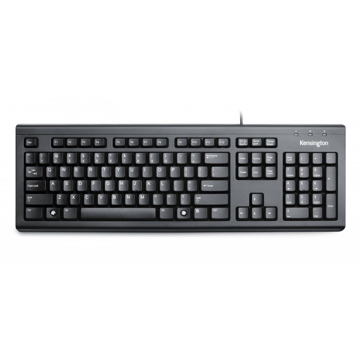 Tastatura Kensington QWERTY spaniola, neagra, cablu 1,5m, ajustabila
