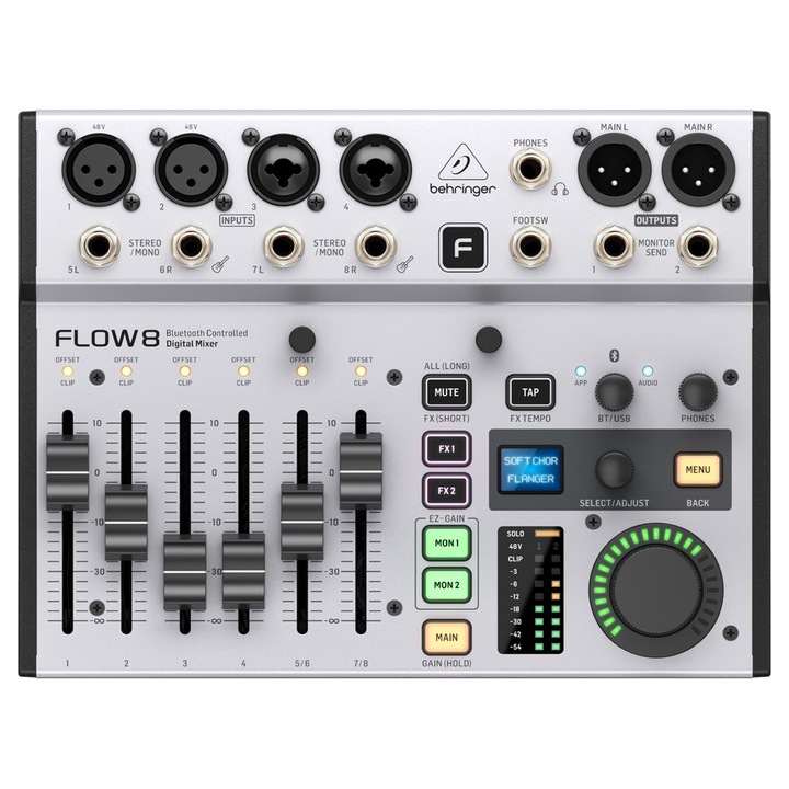 Mixer audio digital, Behringer, 1.4 kg, 172mm, Bluetooth